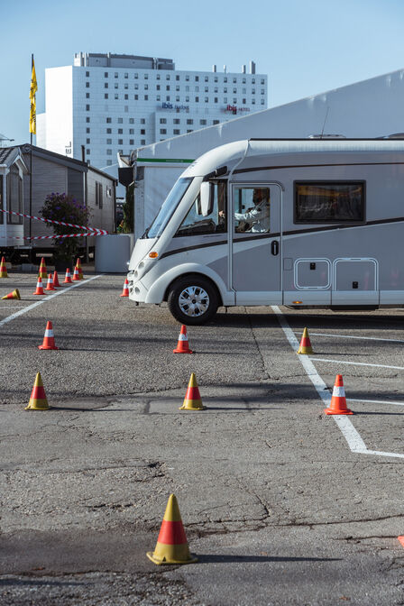 Fahrtraining beim Suisse Caravan Salon.