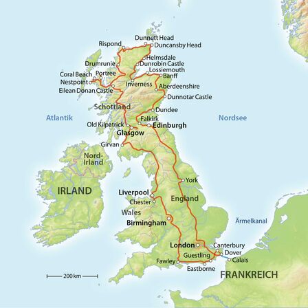Reiseroute Schottland