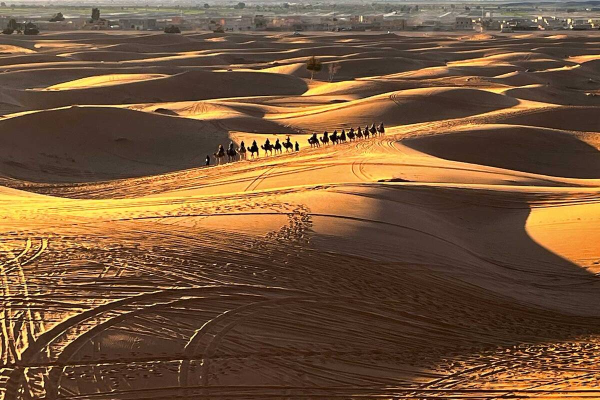 Les saisissantes dunes d’Erg-Chebbi  dans le désert du Sahara.